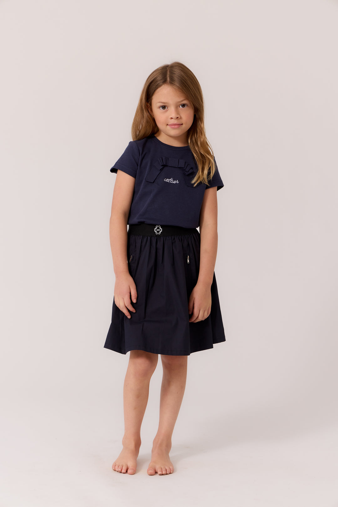 tee s/s overlap bow logo - navy