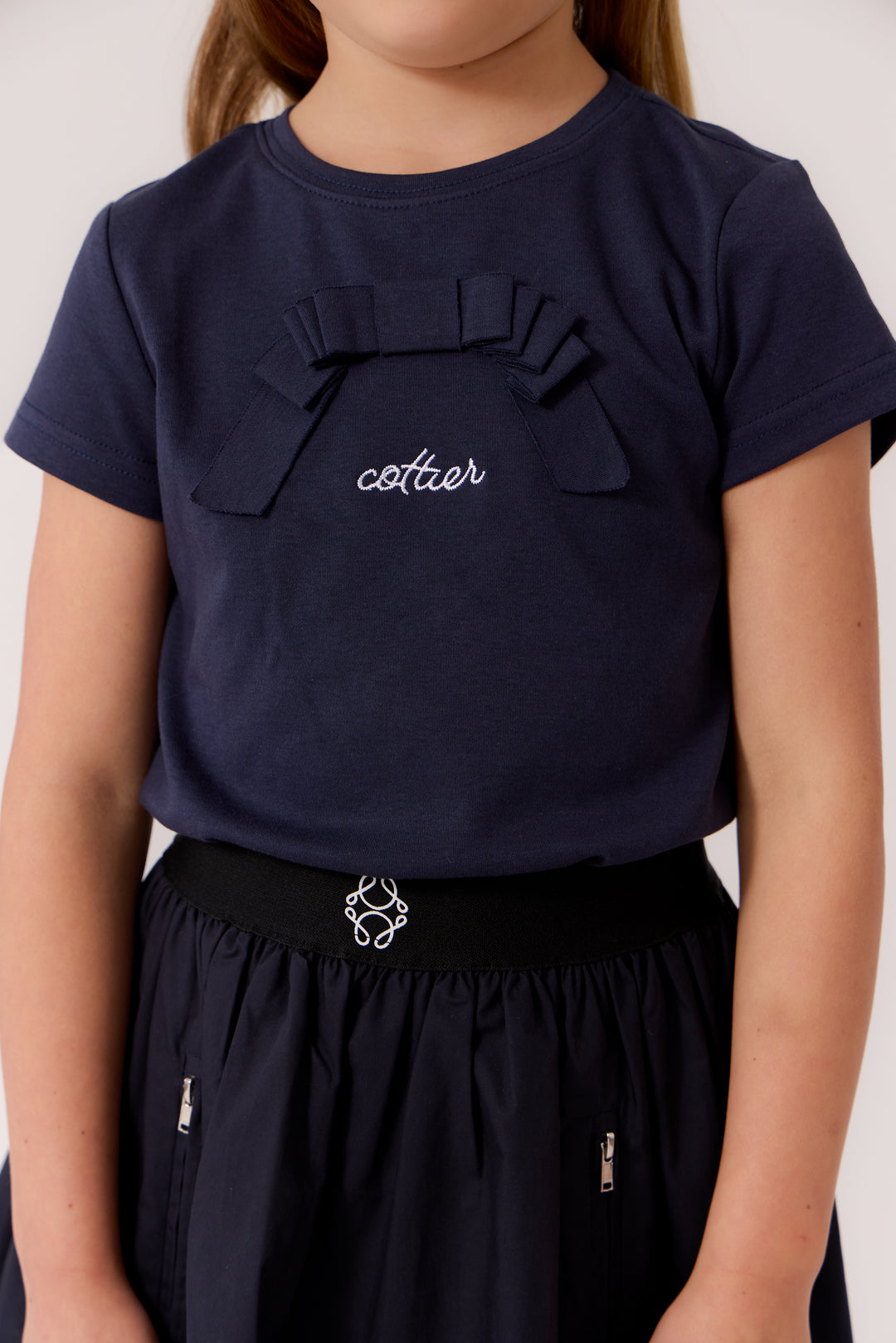 tee s/s overlap bow logo - navy