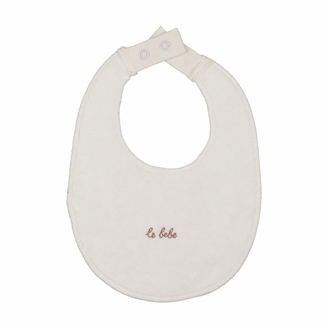 bib le bebe pointelle - cream/pink
