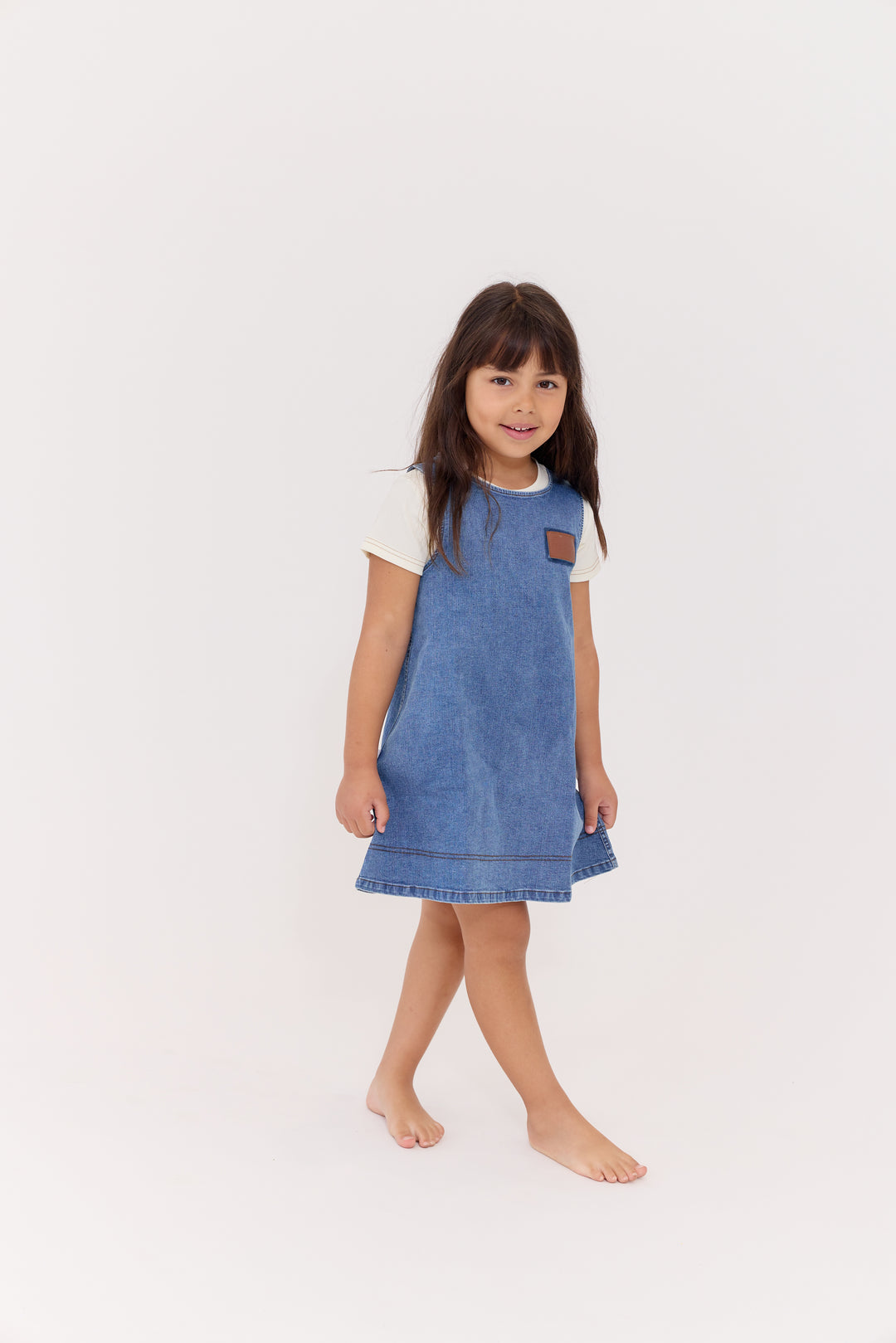 dress denim patch jumper - blue