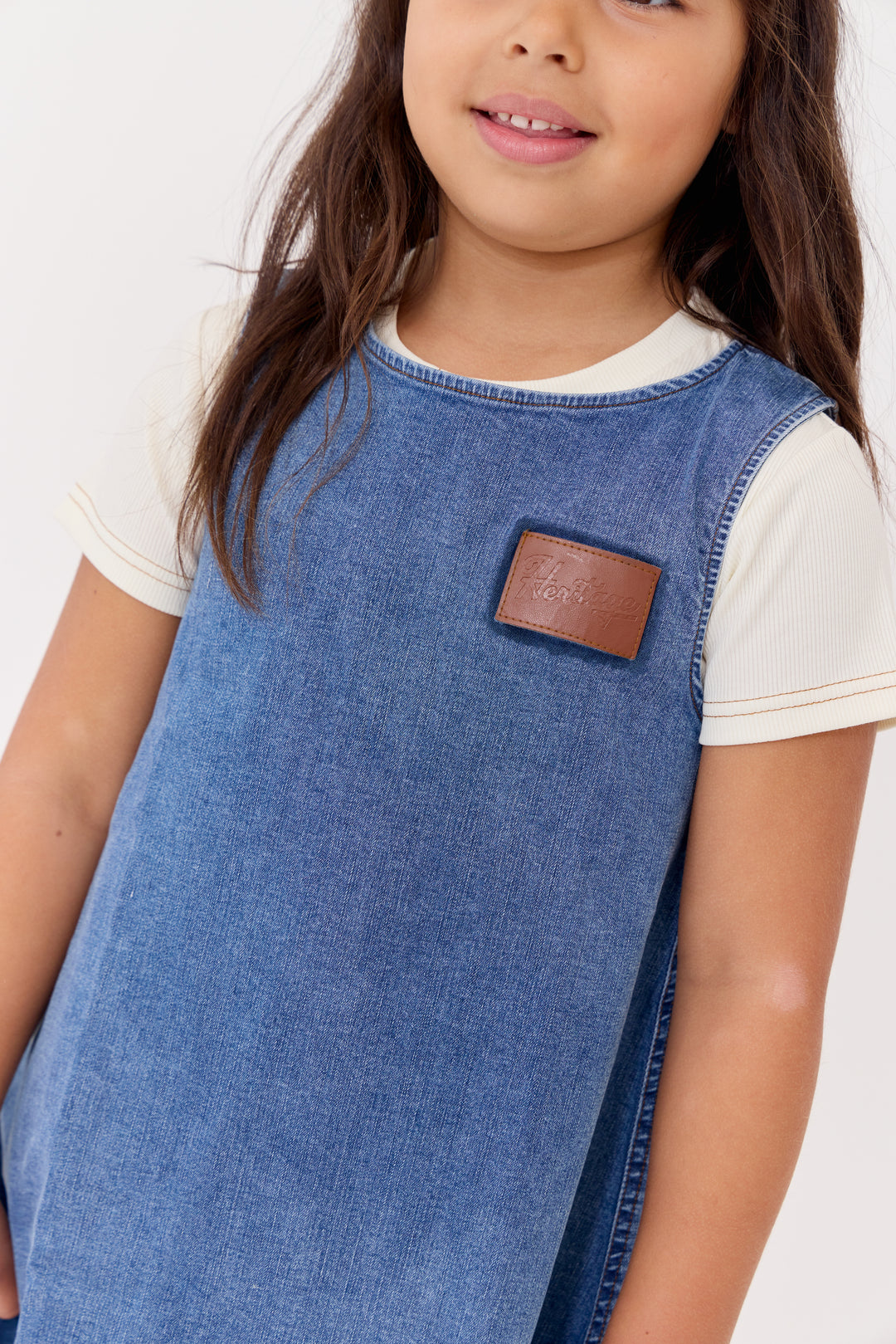 dress denim patch jumper - blue