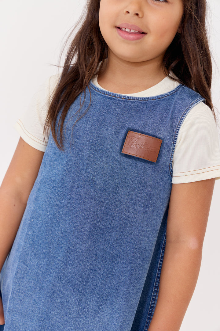 dress denim patch jumper - blue