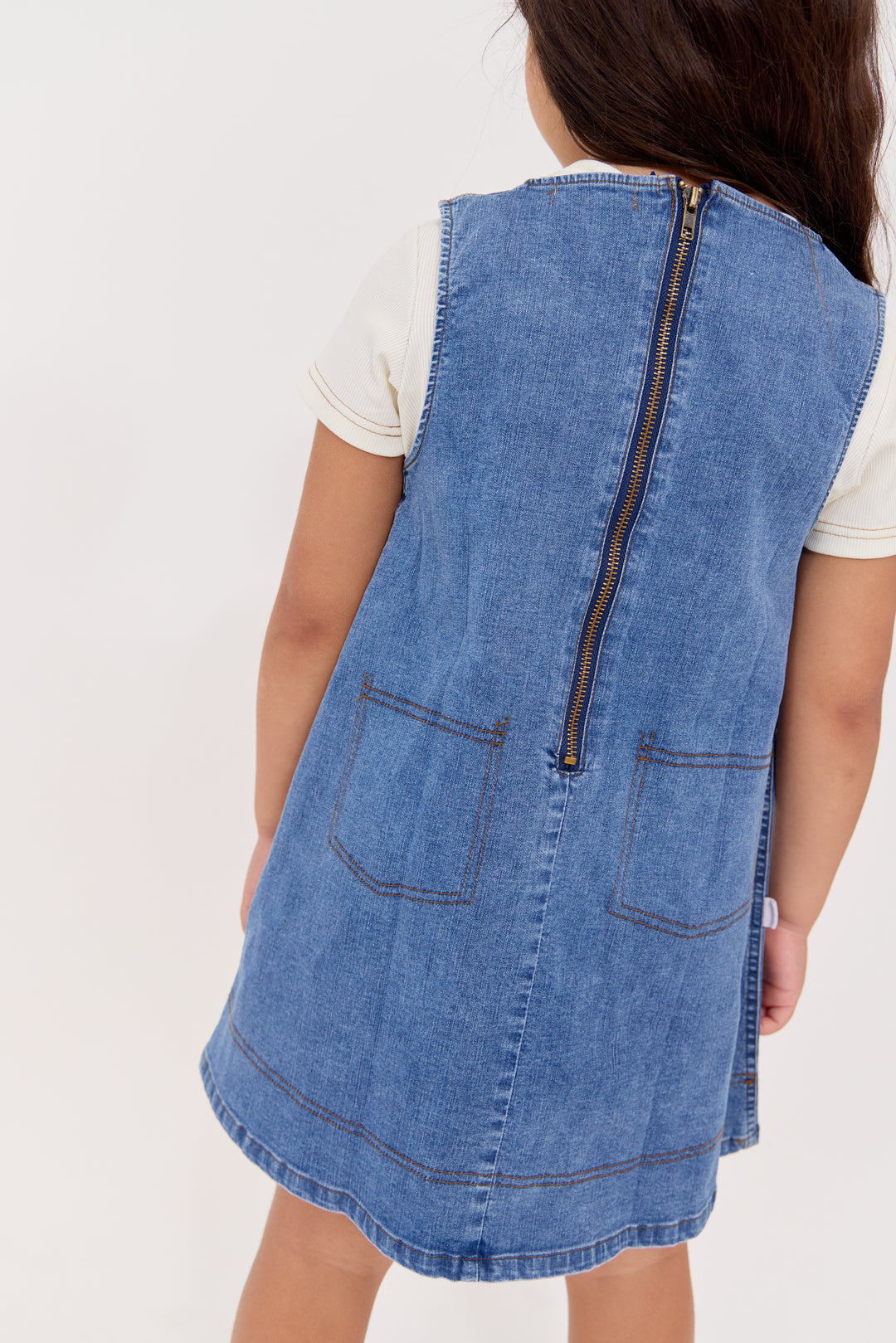 dress denim patch jumper - blue