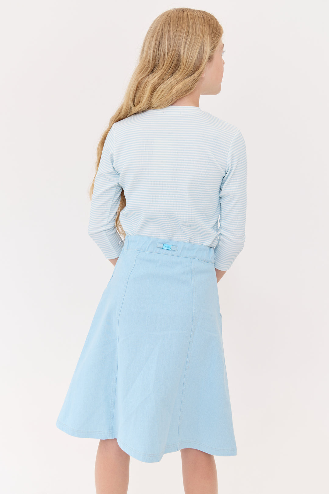 skirt side zipper - blue