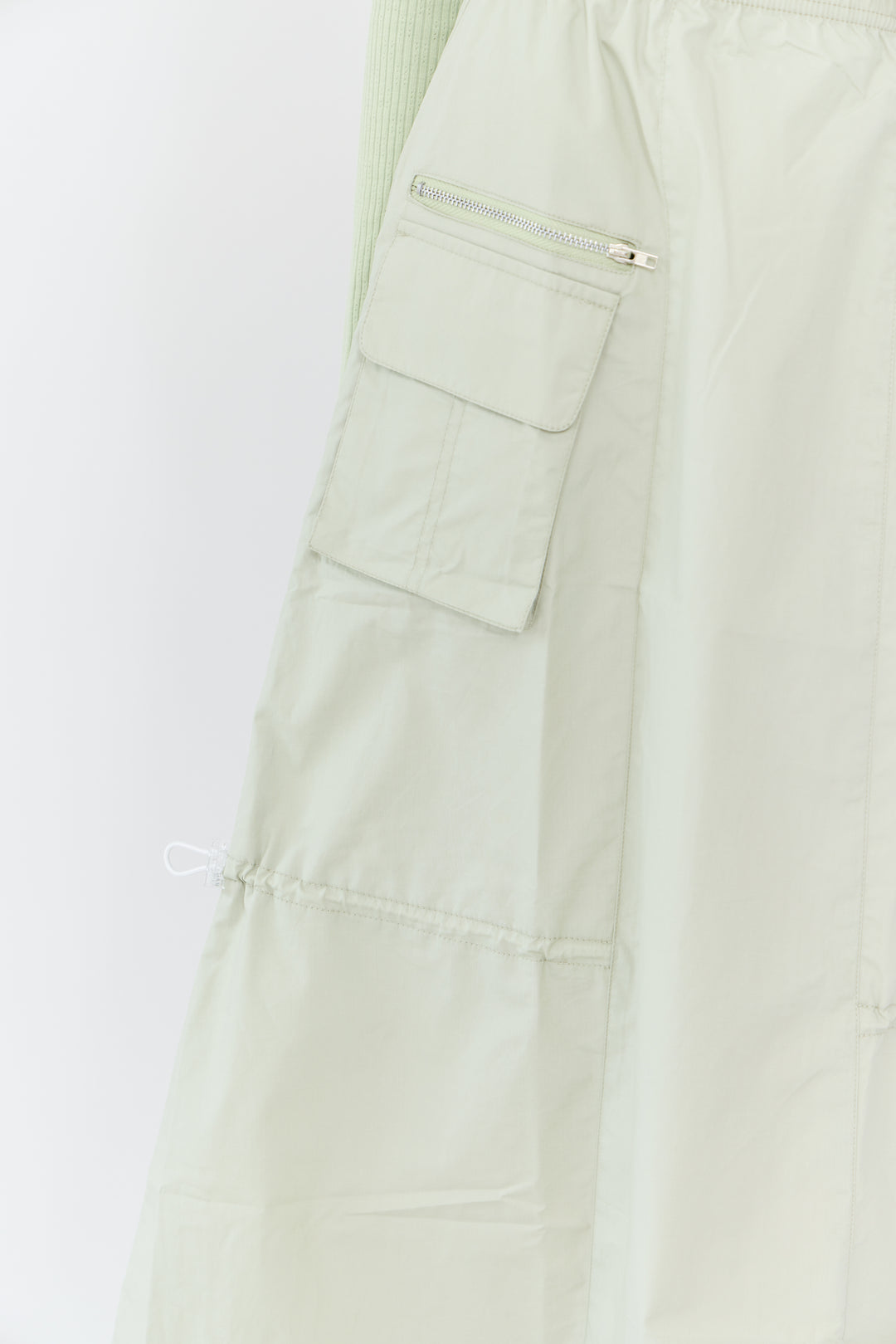 skirt cargo style drawstring - vintage green