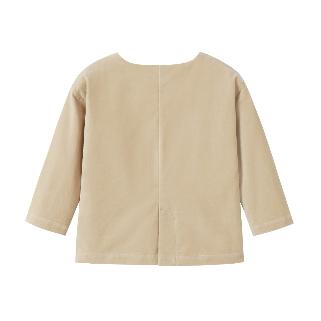 blazer crushed velour - tan