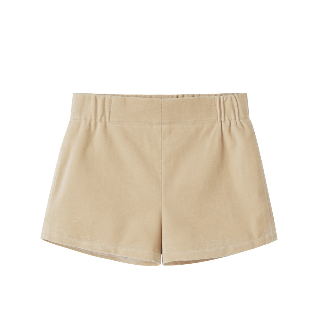 shorts crushed velour - tan