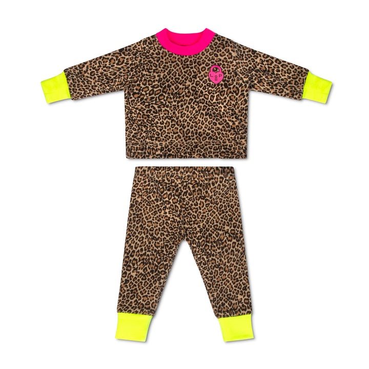 the leopard pj - leopard/hot pink