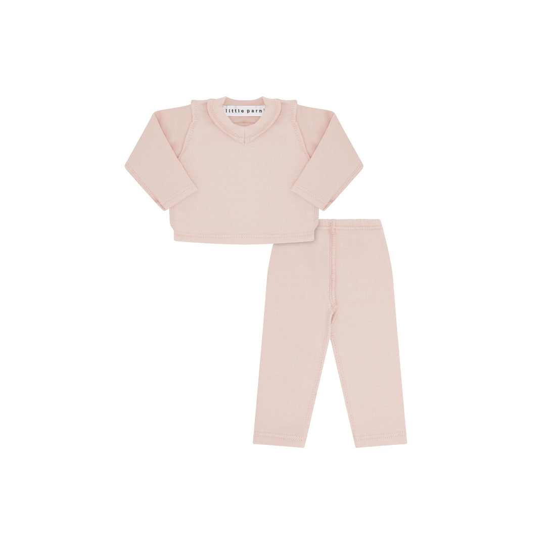 doll pajamas toile print - pink