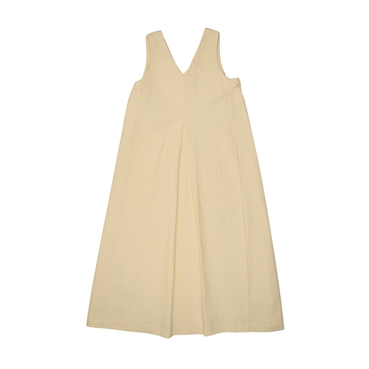 dress maxi denim v jumper - yellow denim