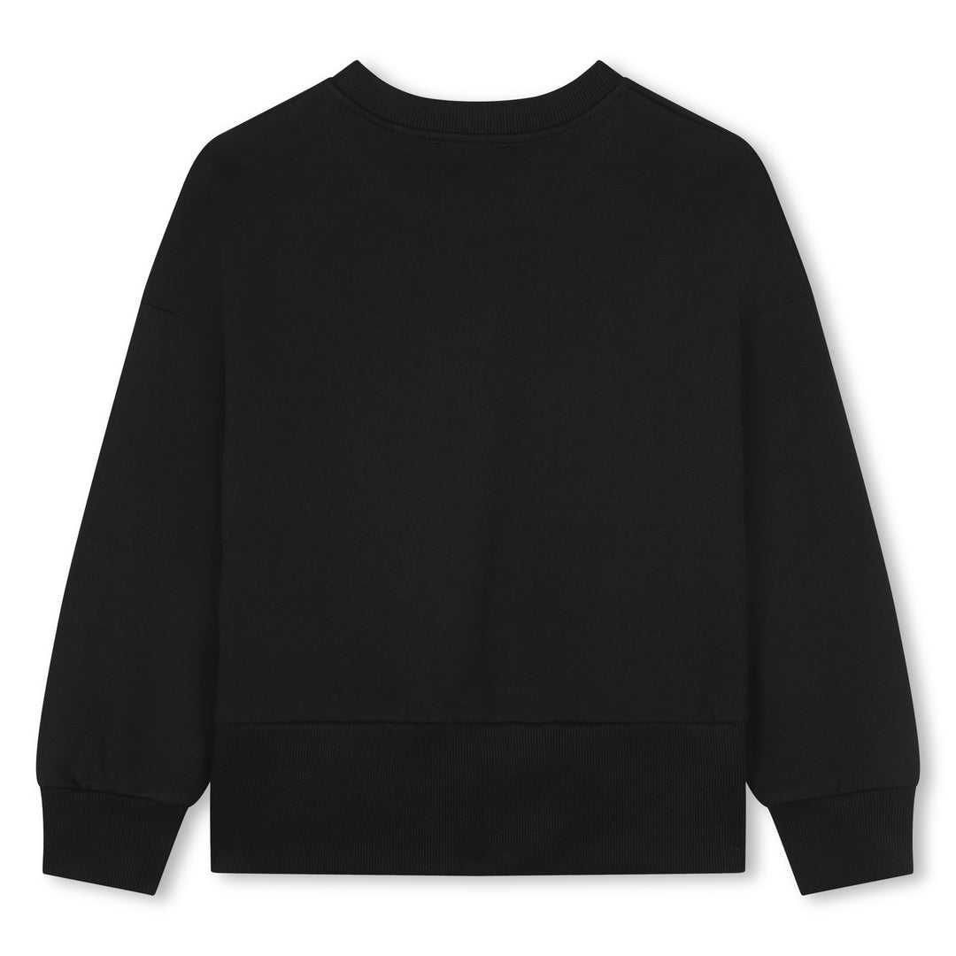 top l/s sweat logo center - black-09