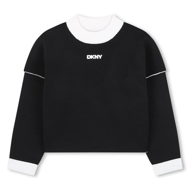 top l/s reversible logo - black ecru-m91
