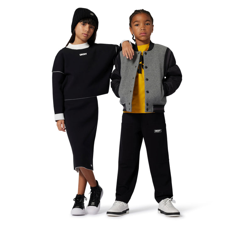 top l/s reversible logo - black ecru-m91