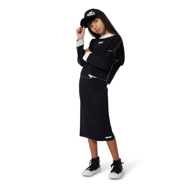 top l/s reversible logo - black ecru-m91