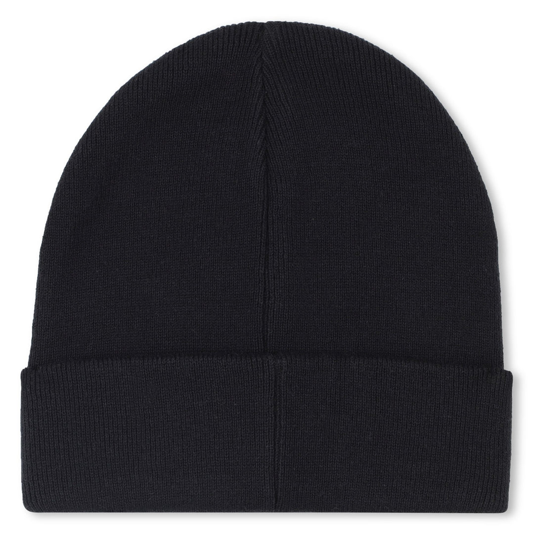 hat dkny logo beanie - black-09b