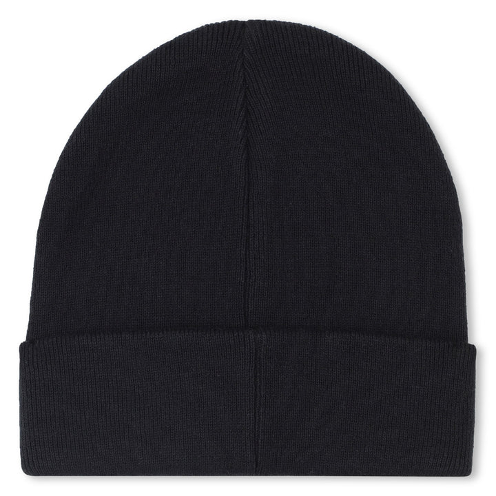 hat dkny logo beanie - black-09b