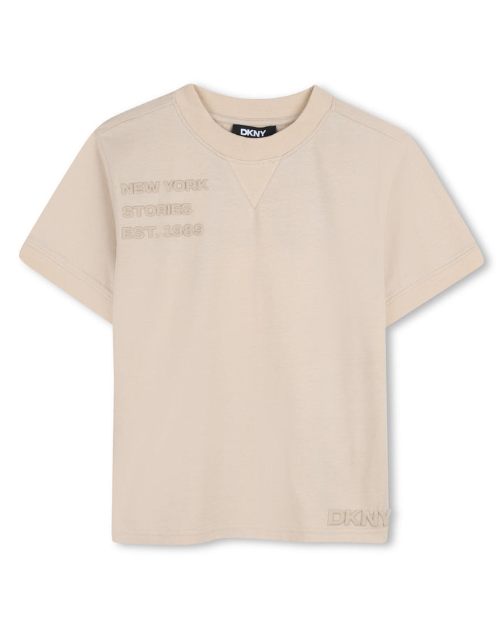 tee s/s embossed logo - sand-20p