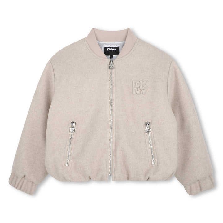 jacket wool bomber style - chine beige-c10