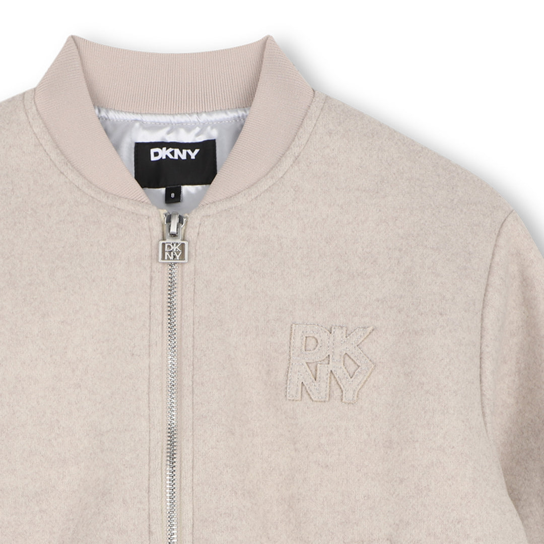 jacket wool bomber style - chine beige-c10