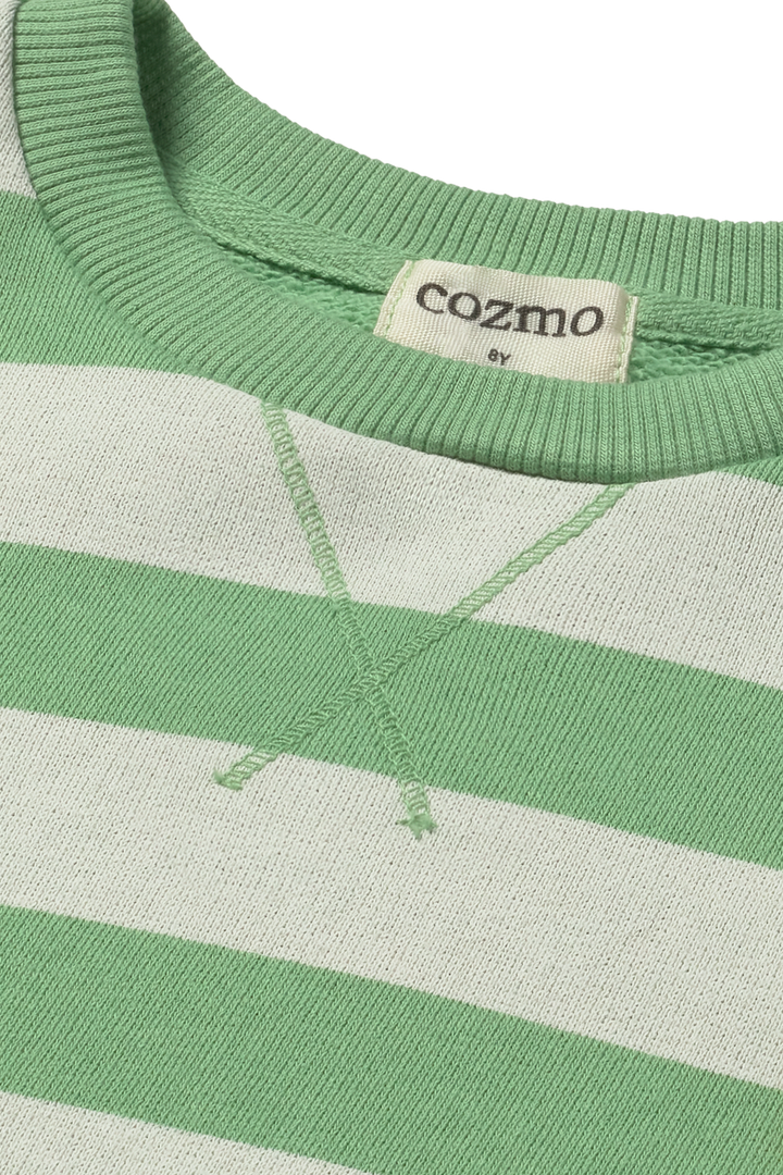 top l/s striped lemon patch sweatshirt - green