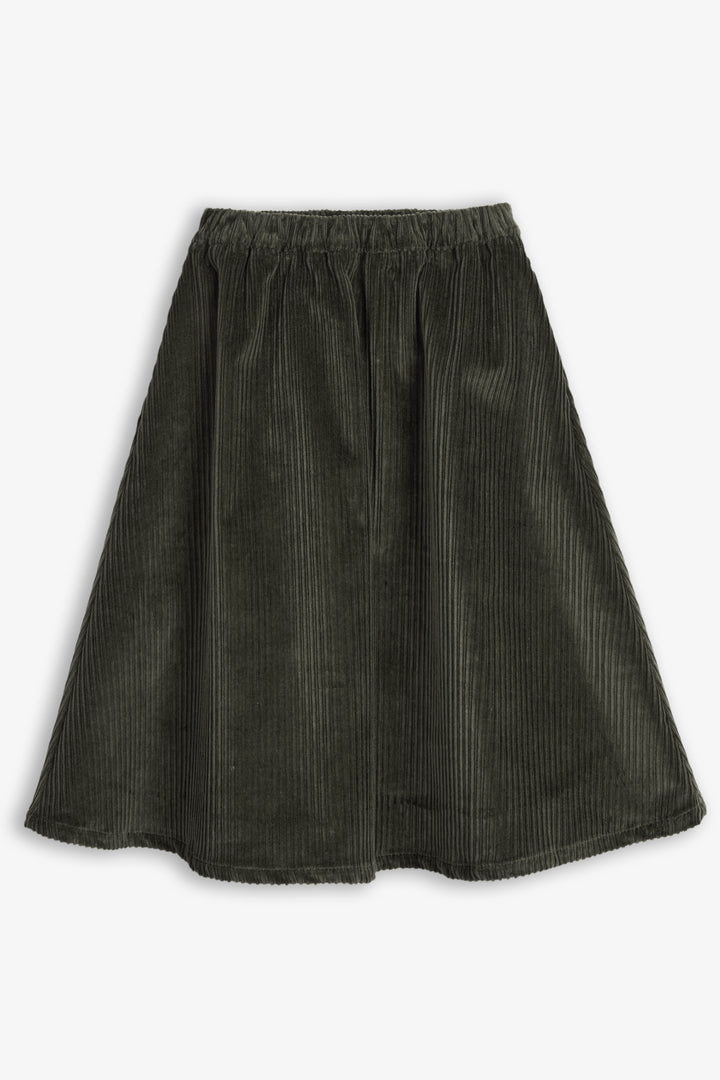 dress corduroy crossback jumper with small embroidery  - kaki