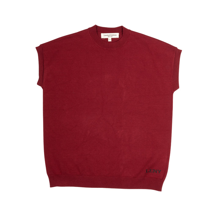 vest knit mini logo - cherry-93