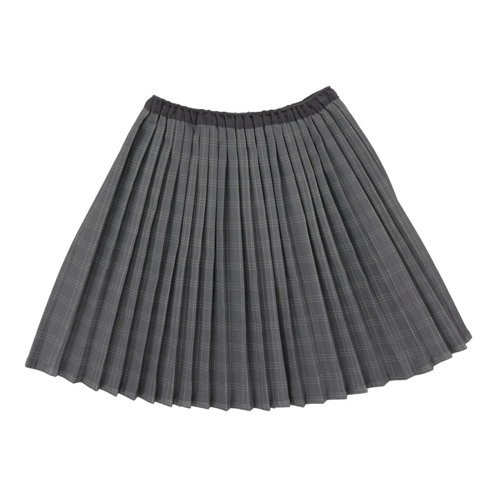 skirt plaid pleated - mid grey
