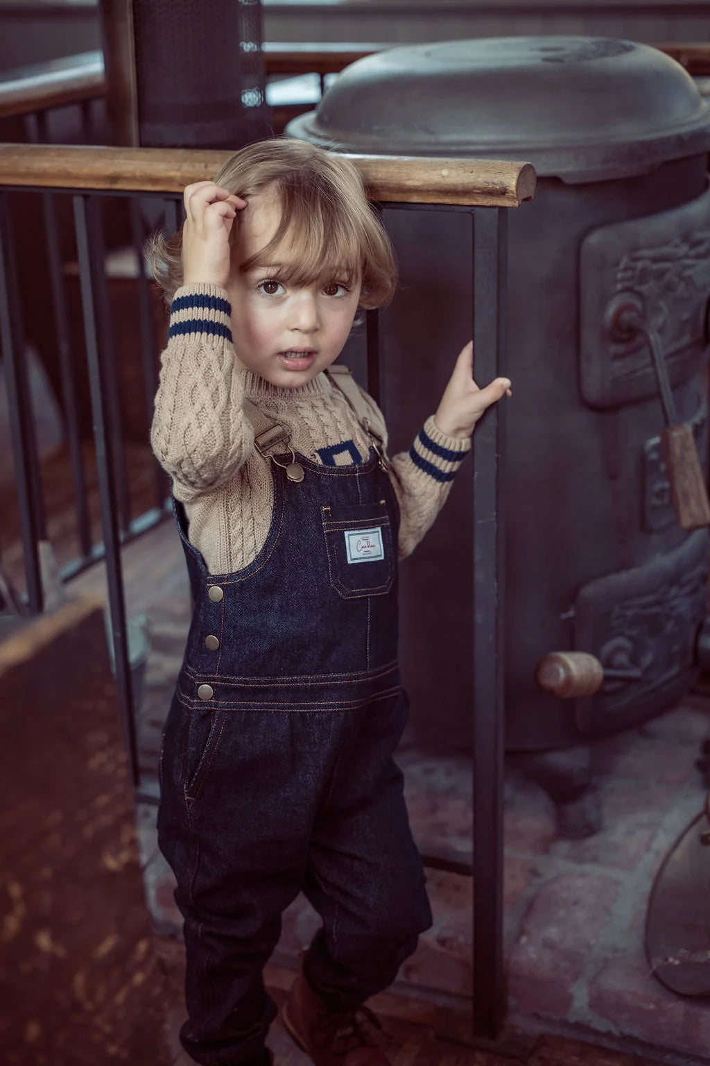 one piece denim long pocket overalls - denim