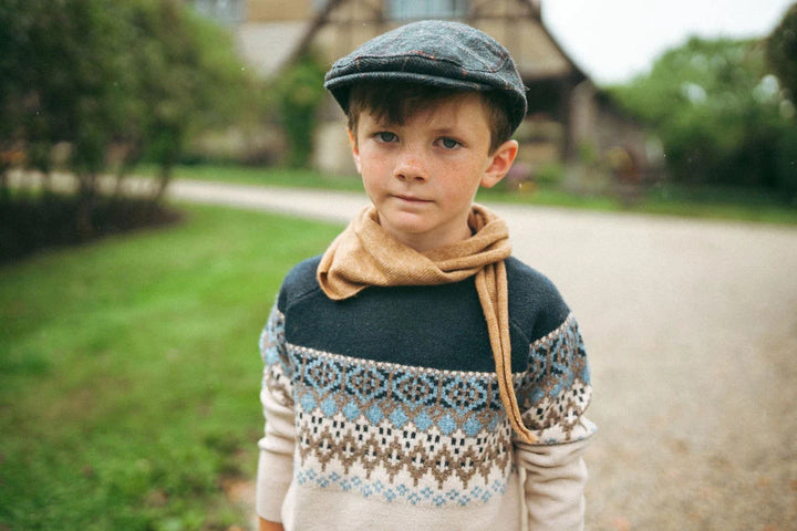 top l/s mountain heirloom knit sweater - oat