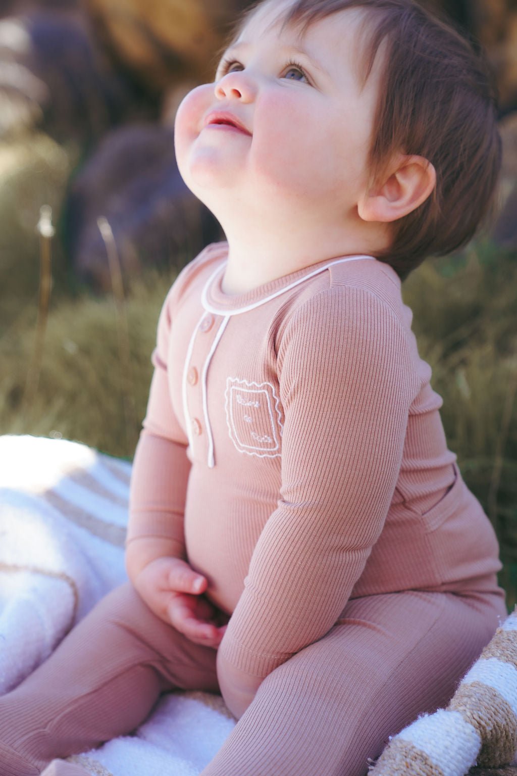 footie henley - pink