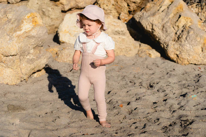 overall ribbed with ruffled suspender long - 63-vanilla