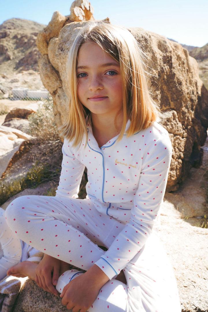 pajamas polka dot - pink