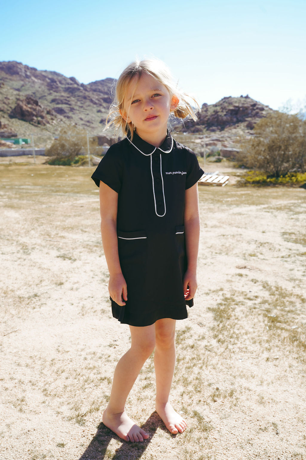 dress s/s silk shirt style - black