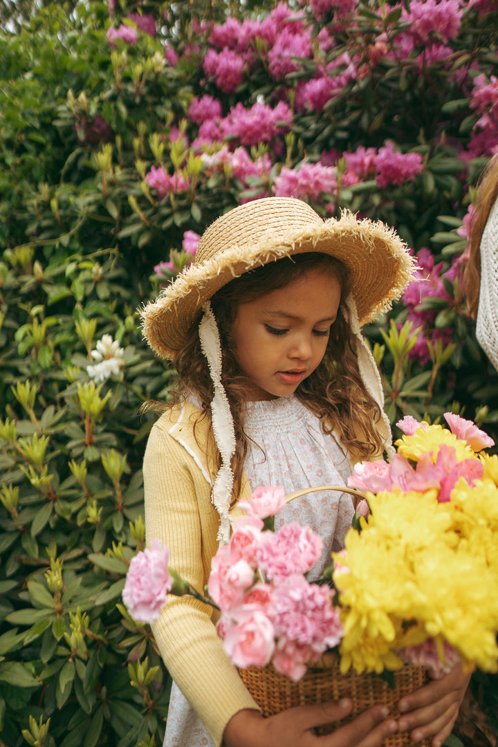 cardigan scallop ribbed - yellow