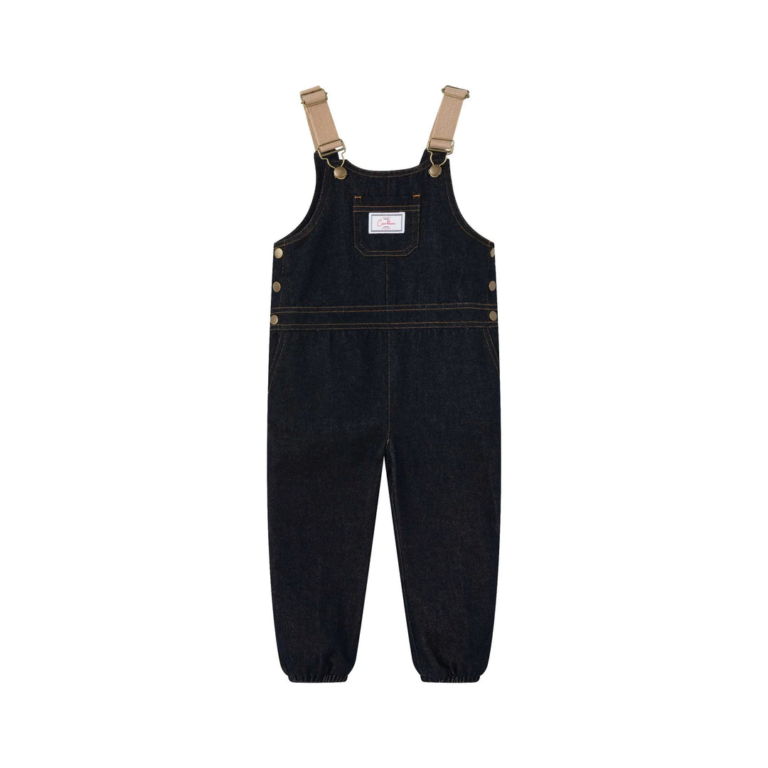 one piece denim long pocket overalls - denim