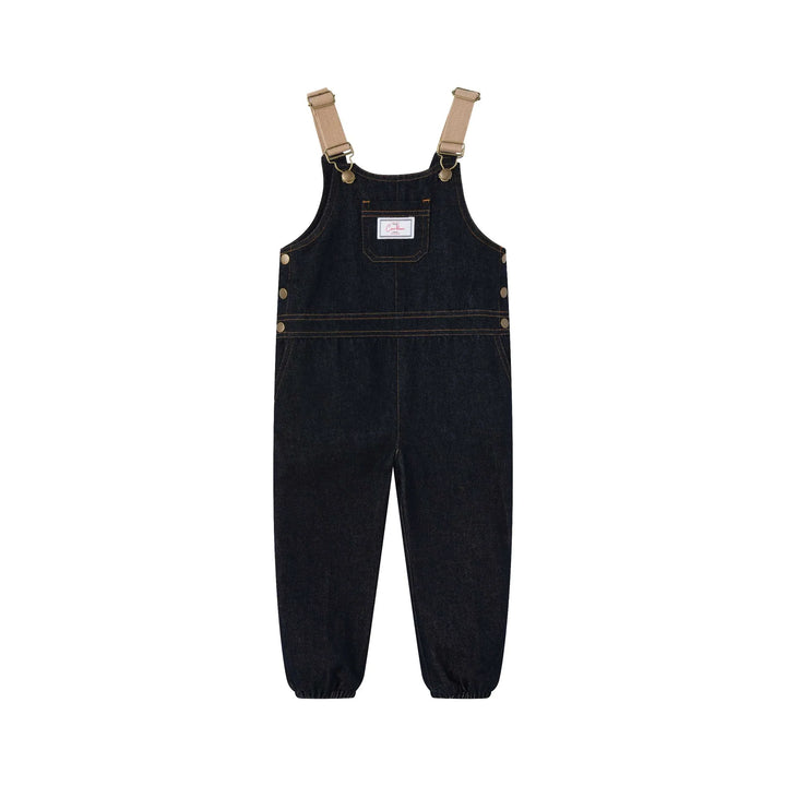 one piece denim long pocket overalls - denim