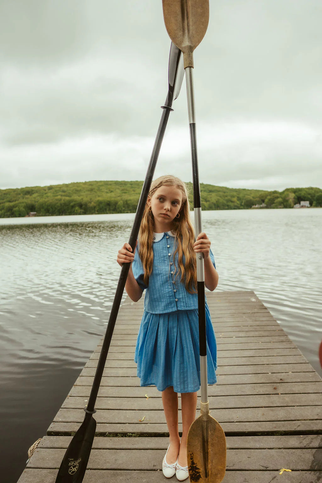 shirt l/s downtown blouse - fresh blue