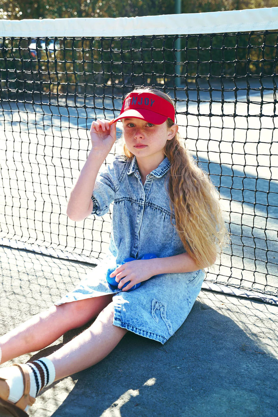 dress 3/4 sleeve denim shirt style with bow patch - blue denim