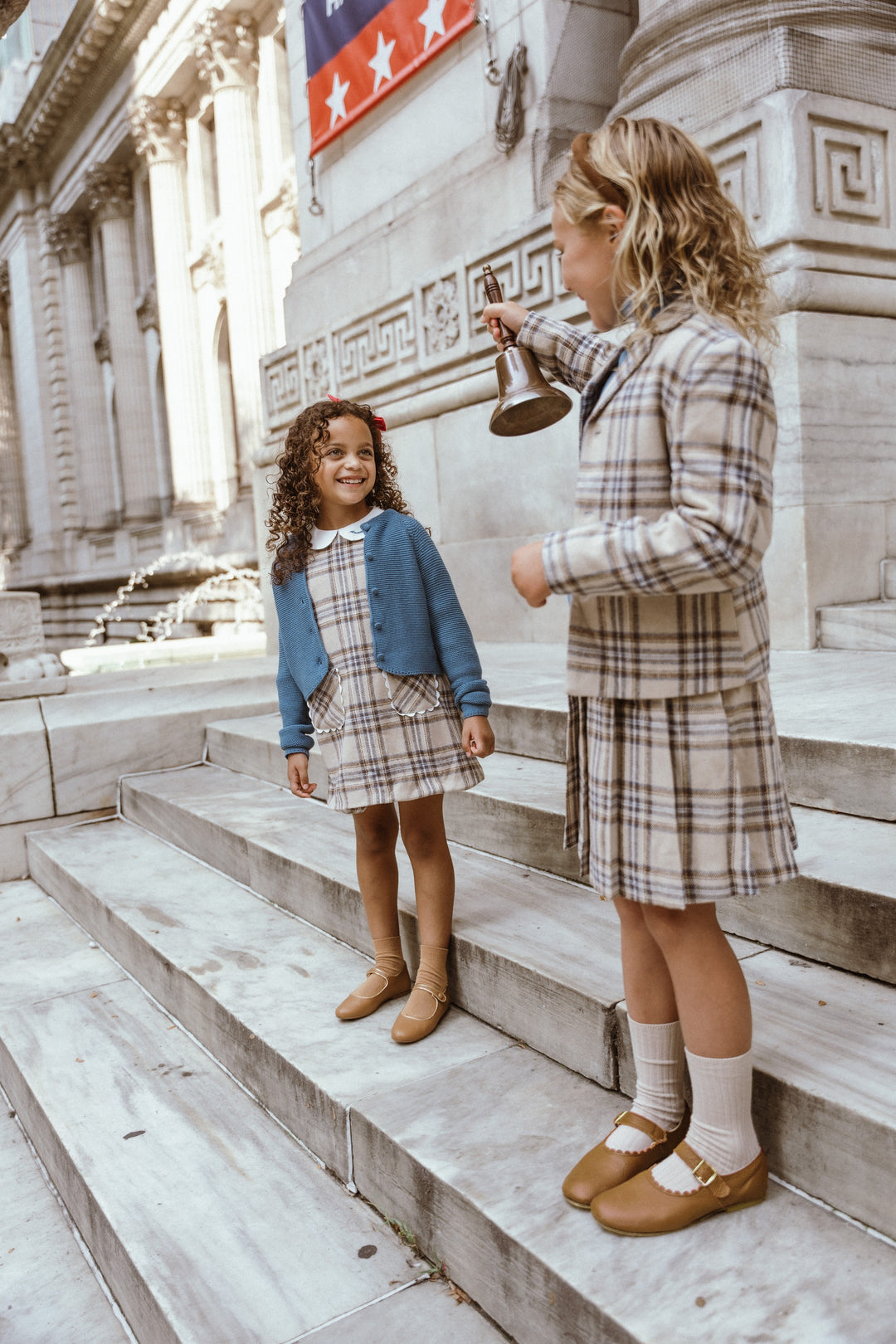 skirt plaid pleated - blue plaid