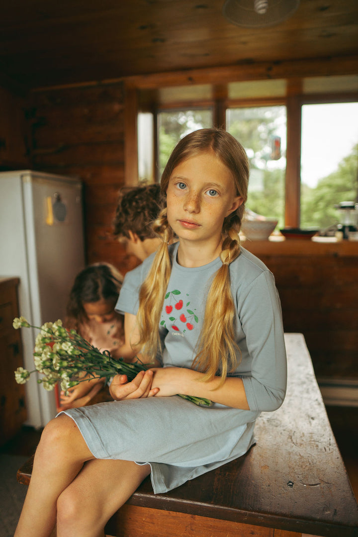 tee 3/4 common folk cherry - blue