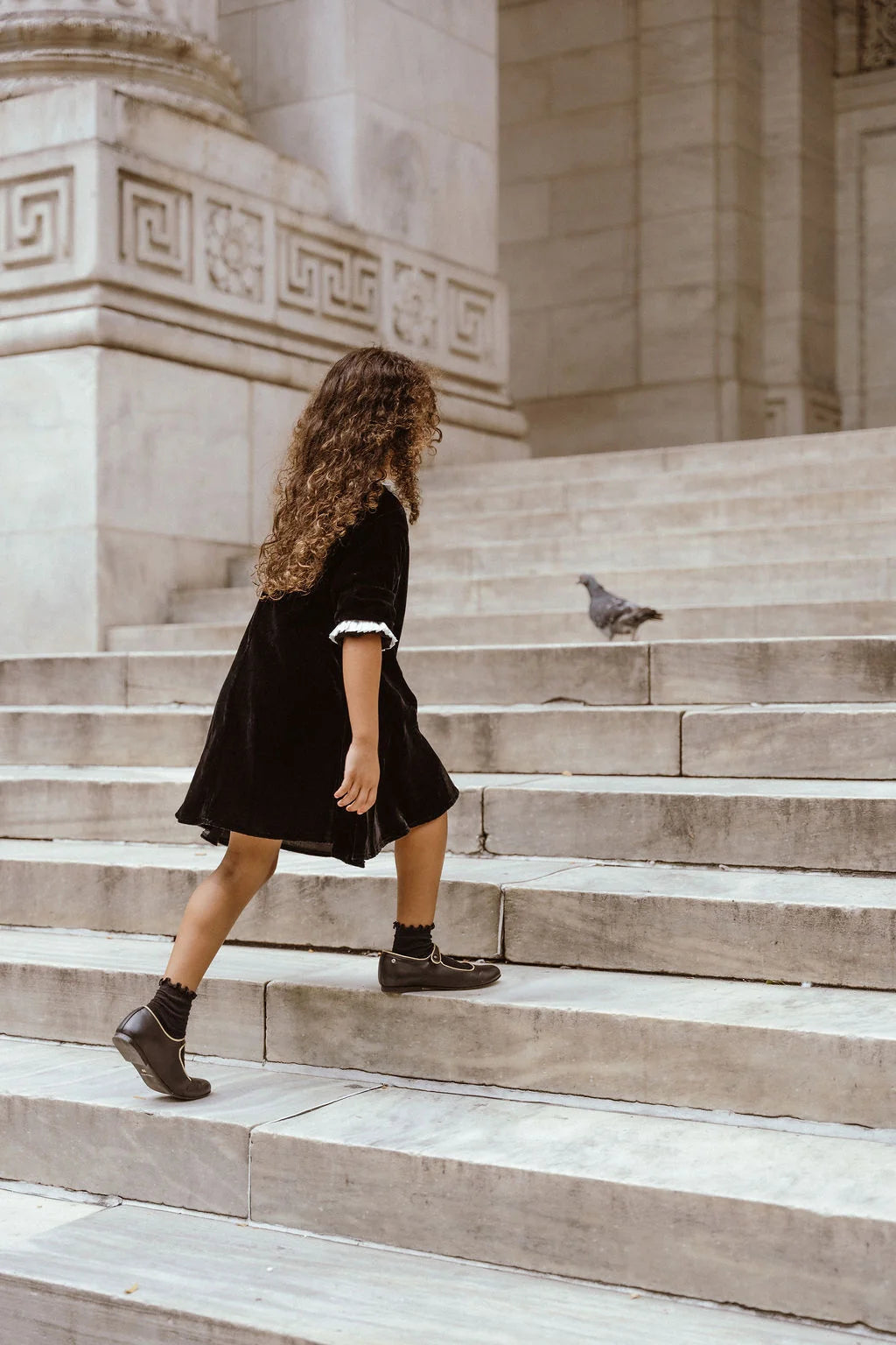 dress velvet ruffle trim - black velvet