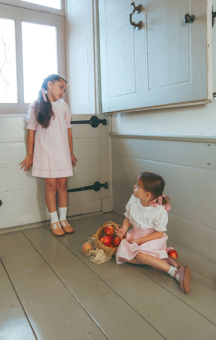 dress stitch frill - white/pink