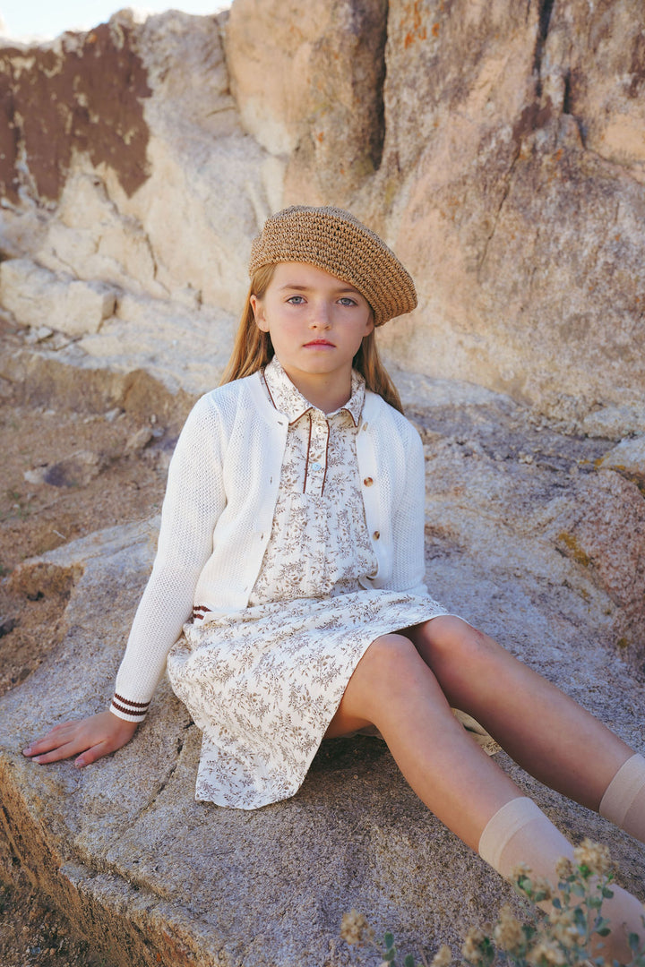 shirt l/s floral ruffled - floral