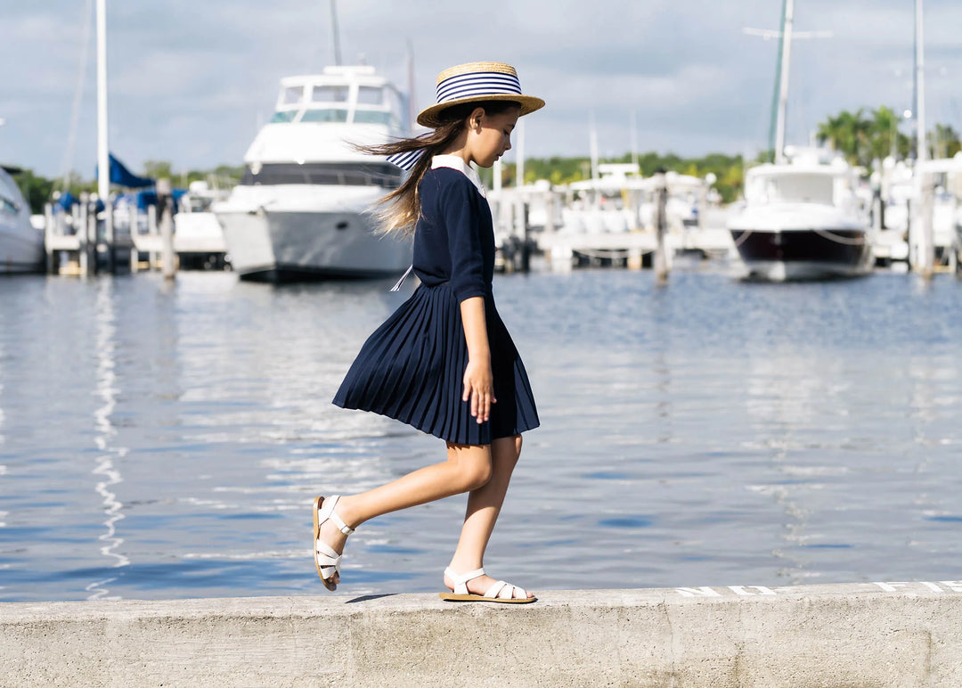 skirt knife pleated - navy