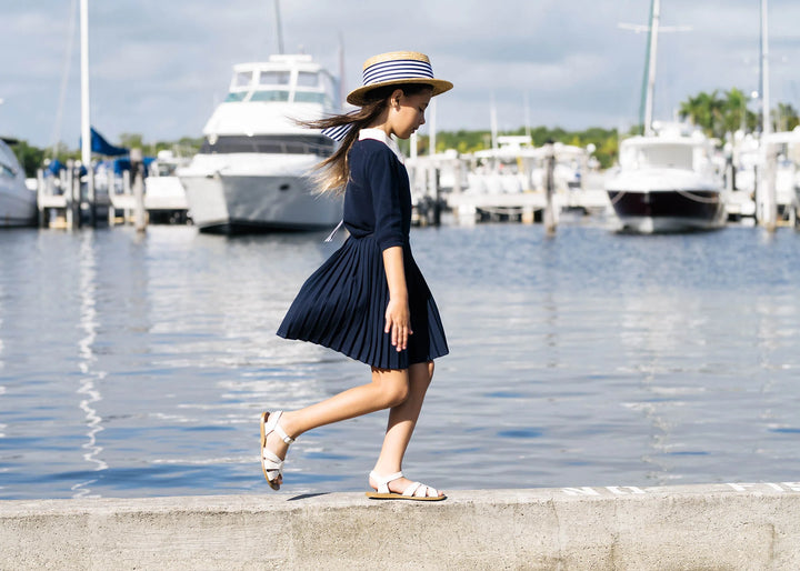 skirt knife pleated - navy