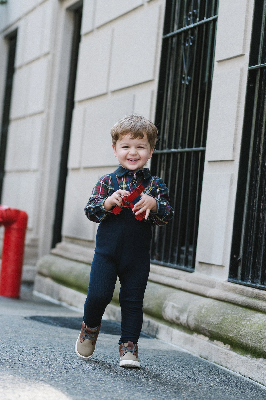 shirt l/s plaid - navy plaid