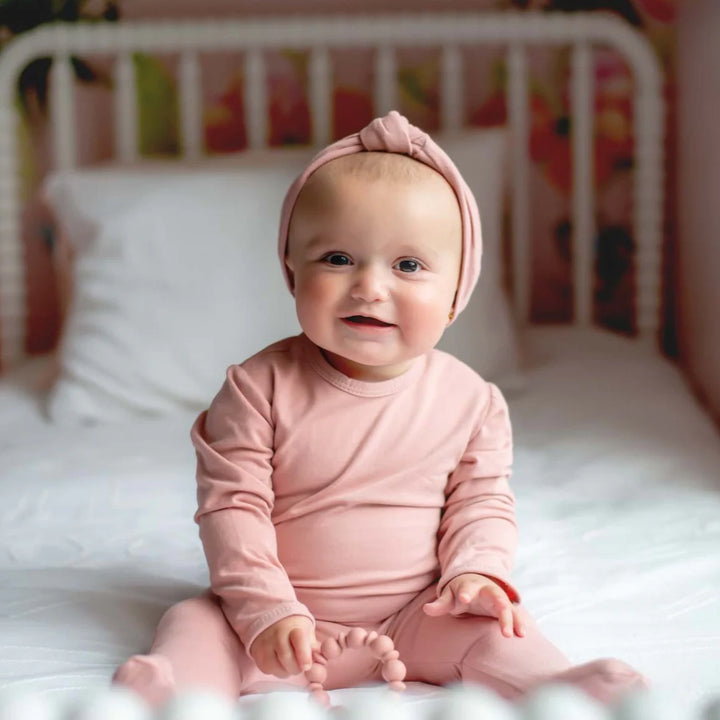 headband jersey cotton  knot - dusty rose