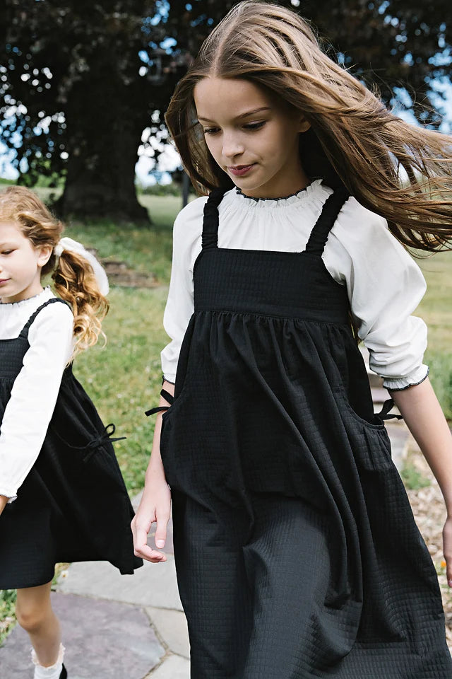 maxi dress jacquard - black