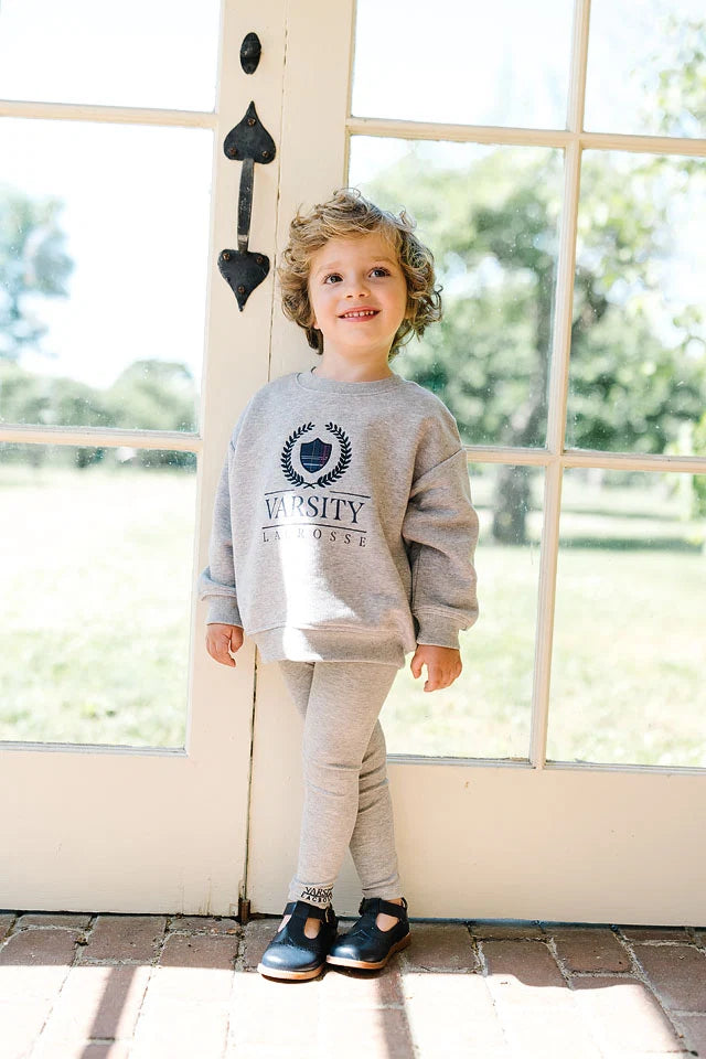 set outfit fan club sweatshirt and leggings - light gray heather