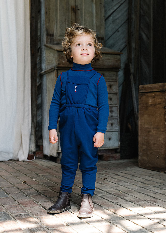 one piece limited capsule bib overalls - bellwether blue